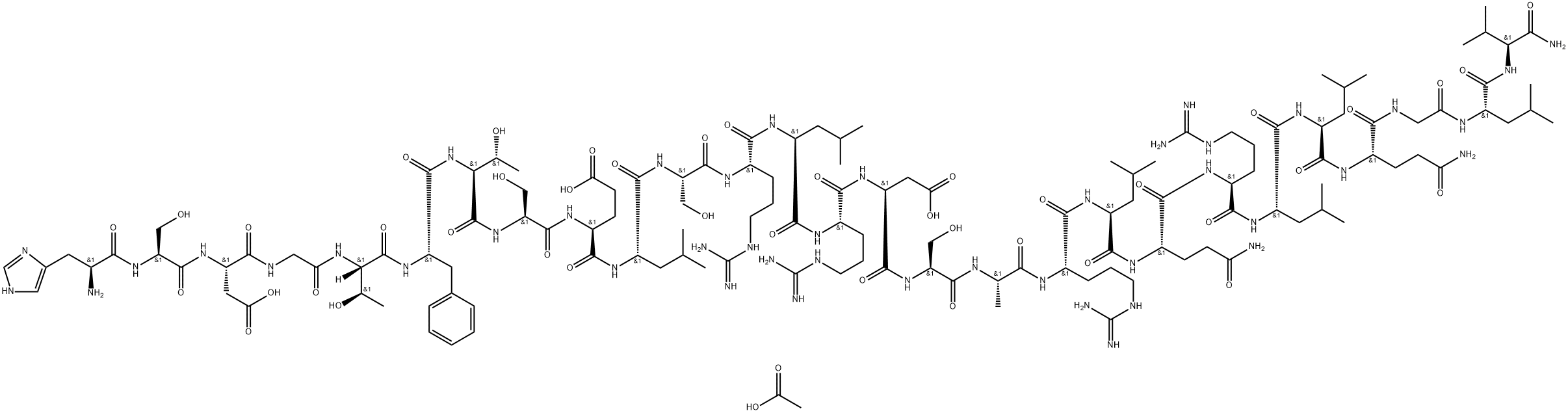 SECRETIN (PORCINE) ACETATE SALT, 17034-34-3, 结构式