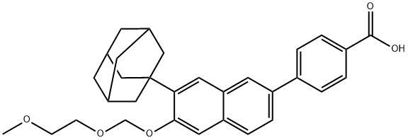 4-[7-(1-ADAMANTYL)-6-(2-METHOXYETHOXYMETHOXY)NAPHTHALEN-2-YL]BENZOIC ACID, 170355-78-9, 结构式