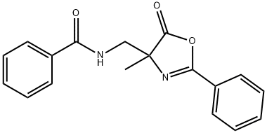 Benzamide,  N-[(4,5-dihydro-4-methyl-5-oxo-2-phenyl-4-oxazolyl)methyl]- Structure