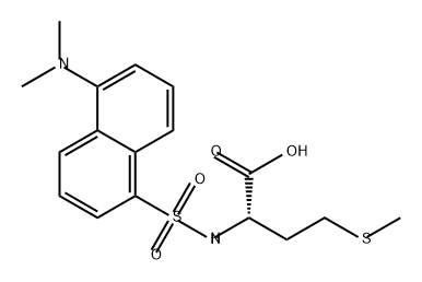 (2S)-2-(5-ジメチルアミノ-1-ナフチルスルホニルアミノ)-4-(メチルチオ)ブタン酸 化学構造式