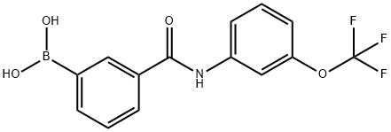 (3-((3-(三氟甲氧基)苯基)氨基甲酰)苯基)硼酸,1704069-55-5,结构式