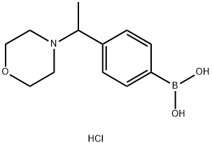 (4-(1-モルホリノエチル)フェニル)ボロン酸塩酸塩 化学構造式