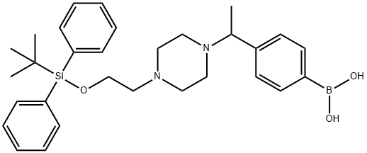 4-(1-(4-(2-((tert-butyldiphenylsilyl)oxy)ethyl)piperazin-1-yl)ethyl)phenyl)boronic acid|4-(1-(4-(2-((叔-丁基二苯基甲硅烷基)氧代)乙基)哌嗪-1-基)乙基)苯基)硼酸