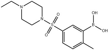 (5-((4-ethylpiperazin-1-yl)sulfonyl)-2-methylphenyl)boronic acid Struktur