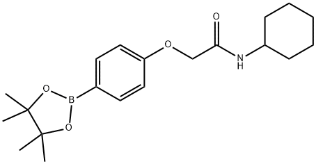 N-cyclohexyl-2-(4-(4,4,5,5-tetramethyl-1,3-dioxolan-2-yl)phenoxy)acetamide Struktur