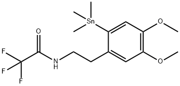 ACETAMIDE, N-[2-[4,5-DIMETHOXY-2-(TRIMETHYLSTANNYL)PHENYL]ETHYL]-2,2,2-TRIFLUORO- Structure