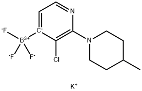 (3-氯-2-(4-甲基哌啶-1-基)吡啶-4-基)三氟硼酸钾, 1704704-42-6, 结构式