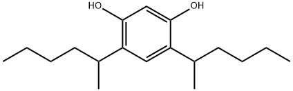 4,6-dihexan-2-ylbenzene-1,3-diol 化学構造式