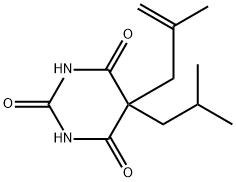 5-异丁基-5-(2-甲基-2-丙烯-1-基)-2,4,6(1H,3H,5H)-嘧啶三酮 结构式