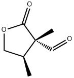 3-Furancarboxaldehyde, tetrahydro-3,4-dimethyl-2-oxo-, trans- (9CI) 化学構造式