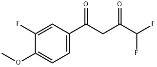 4,4-二氟-1-(3-氟-4-甲氧基苯基)丁烷-1,3-二酮, 170570-77-1, 结构式
