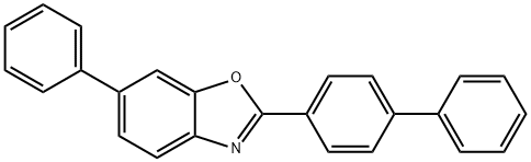 2-(1,1'-ビフェニル-4-イル)-6-フェニルベンゾオキサゾール 化学構造式