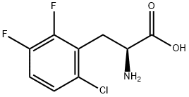 6-Chloro-2,3-difluoro-DL-phenylalanine 化学構造式