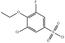 3-Chloro-4-ethoxy-5-fluorobenzenesulfonylchloride Structure