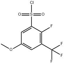 2-Fluoro-5-methoxy-3-(trifluoromethyl)benzenesulfonylchloride Structure