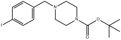 tert-Butyl 4-(4-iodobenzyl)-piperizine-1-carboxylate 化学構造式