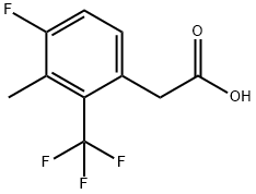 4-Fluoro-3-methyl-2-(trifluoromethyl)phenylaceticacid,1706439-04-4,结构式