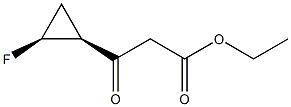 Cis-ethyl -2-fluorocyclopropyl)-3-oxopropanoate Struktur