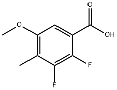 2,3-DIFLUORO-5-METHOXY-4-METHYLBENZOIC ACID, 1706446-21-0, 结构式