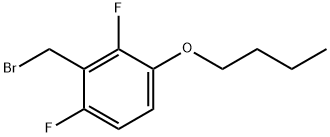3-ブトキシ-2,6-ジフルオロベンジルブロミド 化学構造式