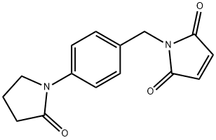 1-[4-(2-オキソピロリジン-1-イル)ベンジル]-1H-ピロール-2,5-ジオン 化学構造式