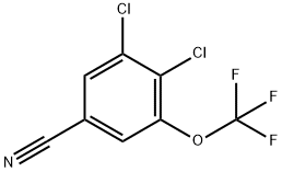 3,4-Dichloro-5-(trifluoromethoxy)benzonitrile 化学構造式