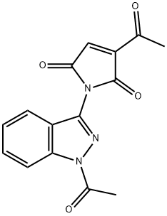 3-acetyl-1-(1-acetyl-1H-indazol-3-yl)-1H-pyrrole-2,5-dione Structure