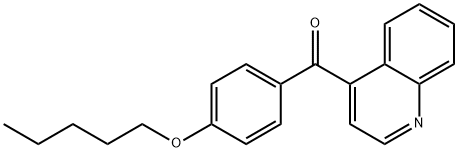 4-(4-Pentyloxybenzoyl)quinoline 化学構造式