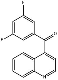 4-(3,5-Difluorobenzoyl)quinoline 化学構造式