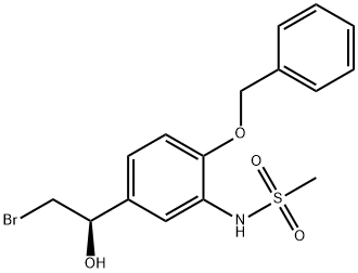 (R)-N-(2-(benzyloxy)-5-(2-broMo-1-hydroxyethyl)phenyl)MethanesulfonaMide Struktur