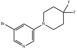 3-Bromo-5-(4,4-difluoropiperidin-1-yl)pyridine Structure