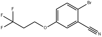 2-Bromo-5-(3,3,3-trifluoropropyloxyl)benzonitrile 化学構造式