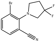 3-Bromo-2-(3,3-difluoropyrrolidin-1-yl)benzonitrile Structure