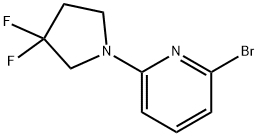 2-Bromo-6-(3,3-difluoropyrrolidin-1-yl)pyridine Structure