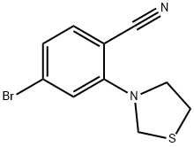 4-Bromo-2-(thiazolidin-3-yl)benzonitrile Structure