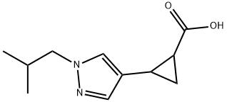 2-[1-(2-methylpropyl)-1H-pyrazol-4-yl]cyclopropane-1-carboxylic acid 结构式