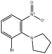 3-Bromo-2-(pyrrolidin-1-yl)nitrobenzene 结构式