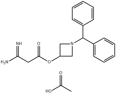 3-氨基-3-亚氨基丙酸 1-(二苯甲基)-3-氮杂环丁酯乙酸盐,170749-59-4,结构式