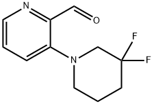 3-(3,3-Difluoropiperidin-1-yl)picolinaldehyde Structure