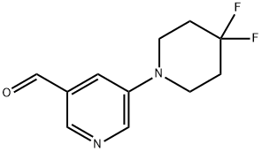 5-(4,4-Difluoropiperidin-1-yl)nicotinaldehyde Structure
