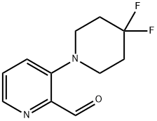 3-(4,4-Difluoropiperidin-1-yl)picolinaldehyde,1707605-05-7,结构式