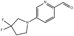 5-(3,3-Difluoropyrrolidin-1-yl)picolinaldehyde Struktur