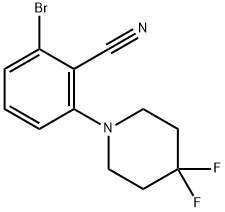 2-Bromo-6-(4,4-difluoropiperidin-1-yl)benzonitrile Structure