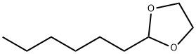 2-ヘキシル-1,3-ジオキソラン 化学構造式