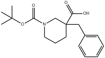 1-BOC-3-苄基-3-哌啶甲酸, 170838-83-2, 结构式