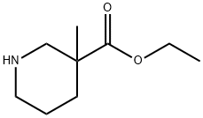 Ethyl 3-methylpiperidine-3-carboxylate 化学構造式