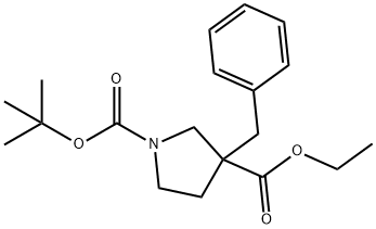 1-BOC-3-(PHENYLMETHYL)-3-PYRROLIDINECARBOXYLIC ACID ETHYL ESTER 结构式