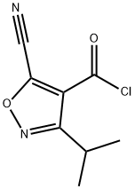 4-Isoxazolecarbonylchloride,5-cyano-3-(1-methylethyl)-(9CI) Structure