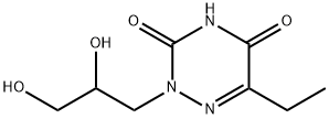 1,2,4-Triazine-3,5(2H,4H)-dione, 2-(2,3-dihydroxypropyl)-6-ethyl- (9CI) Structure