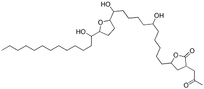 5-[6,11-dihydroxy-11-[5-(1-hydroxytridecyl)oxolan-2-yl]undecyl]-3-(2-o xopropyl)oxolan-2-one 结构式